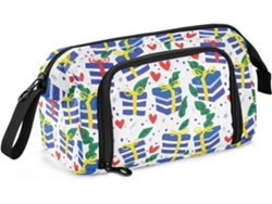 Besportble Estuche De Gran Capacidad Con Asa Para Adolescentes Y Chicos Y Rayas Azules Y Blancas 24 X 9,5 X...