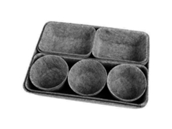 Organizadores bandejas para material de oficina, relojes y medias gris (27.5x20x6cm) Kofihety