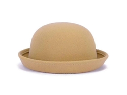 Sombrero Bombín De Fieltro De Lana Moderno Para Mujer En Color Liso.