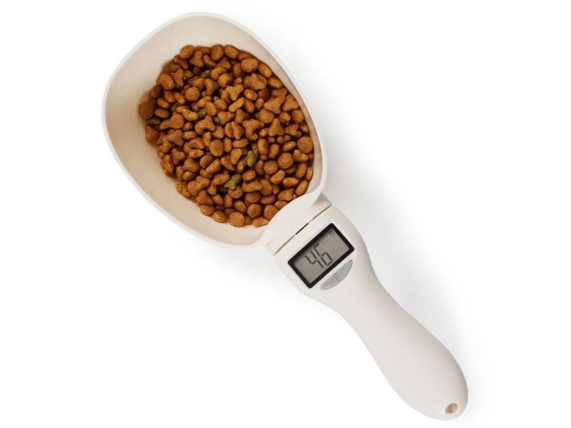 HYMNORA Cuchara medidora digital para ingredientes sólidos y líquidos, 4 en 1, con pantalla LED, ideal para hornear, comida para mascotas y más. Diseño portát