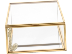 Caja De Joyería De Cristal Transparente Para Guardar Collares, Pendientes Y Otros Objetos Pequeños.