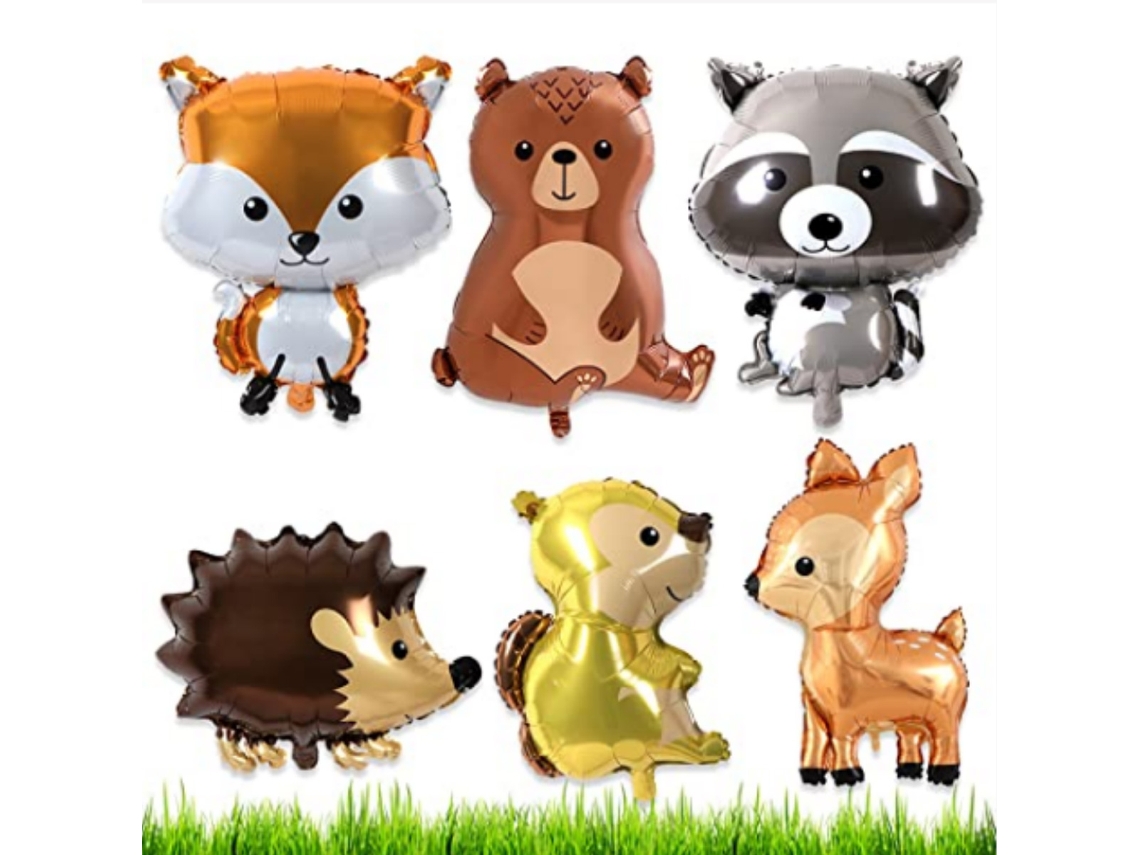 Globos de Mylar grandes, reutilizables y resistentes, hechos de papel de aluminio, autosellantes y a prueba de fugas para fiestas temáticas de safari en EE. UU.