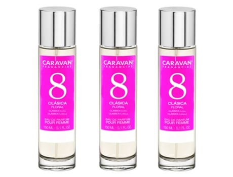 3x Perfume de Mujer Nº8 150ml CARAVAN
