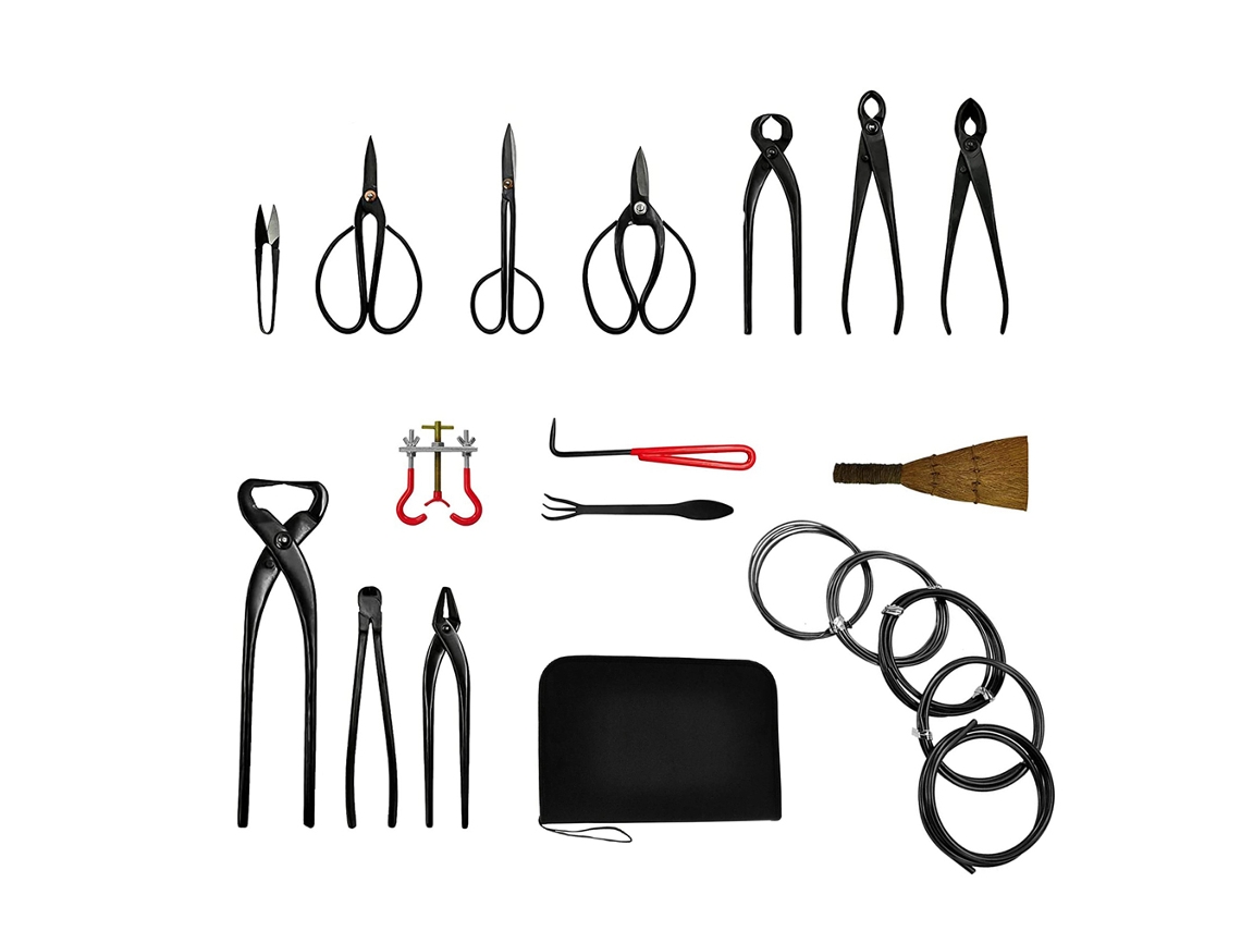 Kit de herramientas de poda para horticultura y bonsái con bolsa