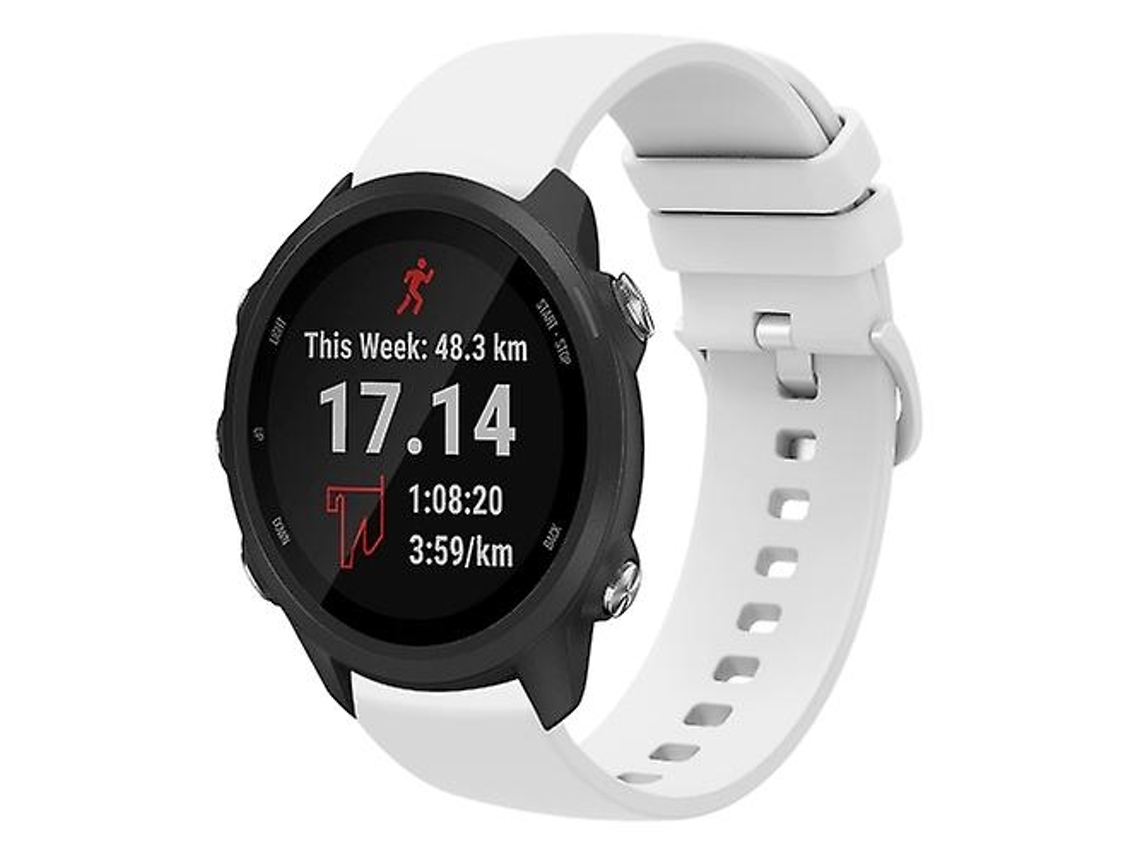 Garmin Forerunner 245 Music 20 mm Pulsera de Chennnls blanca