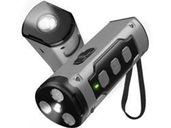 Repelente Ultrasónico Para Perros Callejeros (dispositivo Antiladridos) Con Linterna Led, Czhhmart Gris