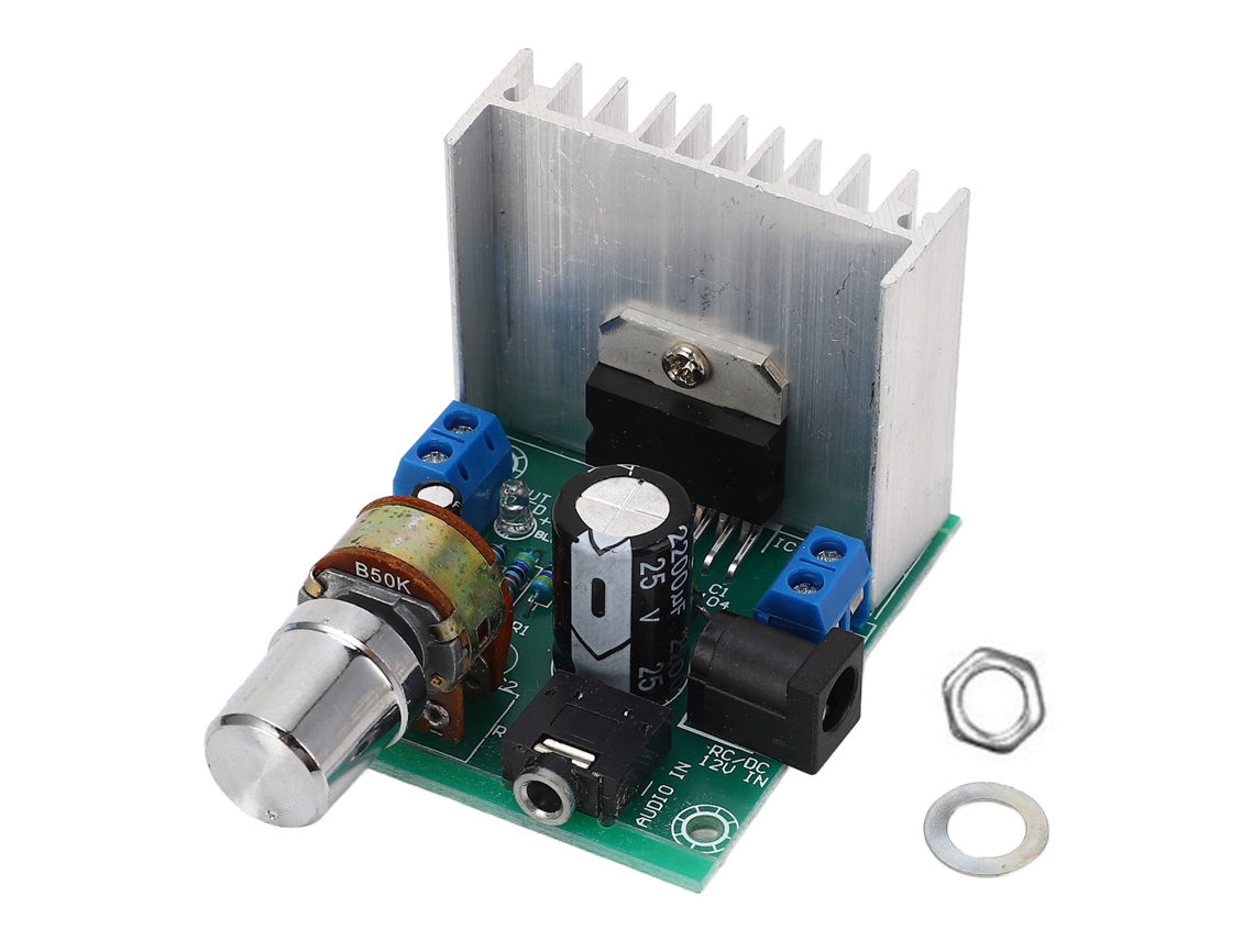 Placa Amplificadora De Potencia Digital De 2 Canales Y 15 W, Módulo De Audio Pcb Sin Ruido, 12 V Cc