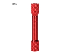 10 Espaciadores De Columna De Rosca Interna De Aleación De Aluminio M3x35mm Para Drones, Color Rojo Oscuro.