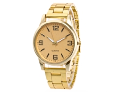 Reloj De Pulsera Unisex De Cuarzo, Moderno, Elegante, Informal, Dorado, Regalo.