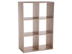 Estante Mix Madera 6 Compartimentos Muebles Dormitorio Natural Essential FIVE
