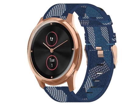 Correa para reloj Garminmove Luxe de nailon azul de 20 mm VENISYMLIS