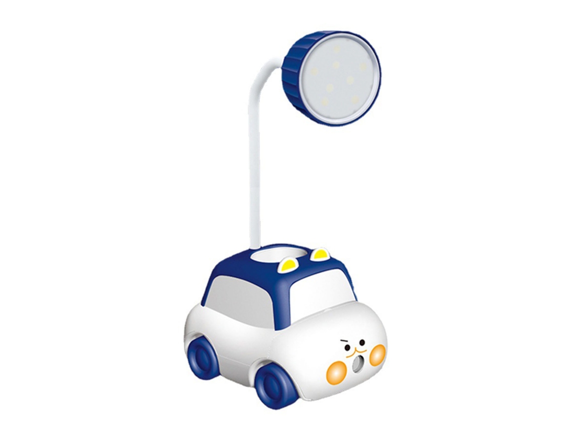 2026-lámpara De Escritorio Bonita Para Niños Carro Animado Usb Carga Led Luz De Mesa Protectora De Ojos Azul