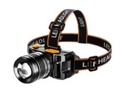 Linterna frontal LED Yizhood, ultrabrillante, con zoom, sensor de movimiento, 3 modos, alta potencia y zoom (negra)