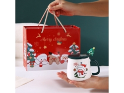 Taza de cerámica navideña, taza de regalo navideña, caja de regalo para fiesta, taza de regalo, regalo de acompañamiento