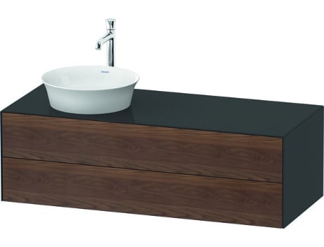 DURAVIT Tulip blanco, mueble de baño colgado en la pared, ancho 1300 x fondo 550mm, con 2 cajones, con tecnología tip-on, WT4987L