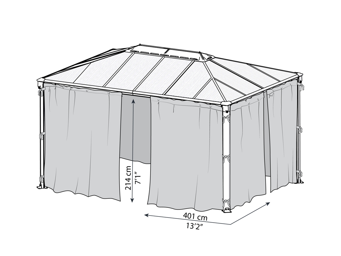 CANOPIA Mosquitera para Cenador Martinica 4X2,2 m