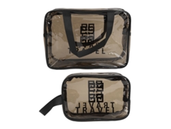 2 Bolsas De Almacenamiento De Viaje Claras Organizadores De Maquillaje Transparentes Impermeables Con Cremallera Doble Multifuncionales