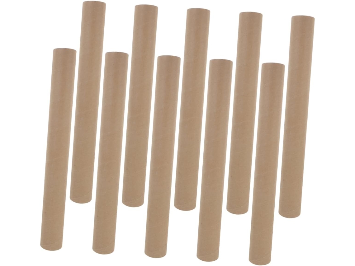 10 Tubos De Cartón Kraft Reutilizables Para Pósteres, Tarjetas, Láminas Y Material Artístico.