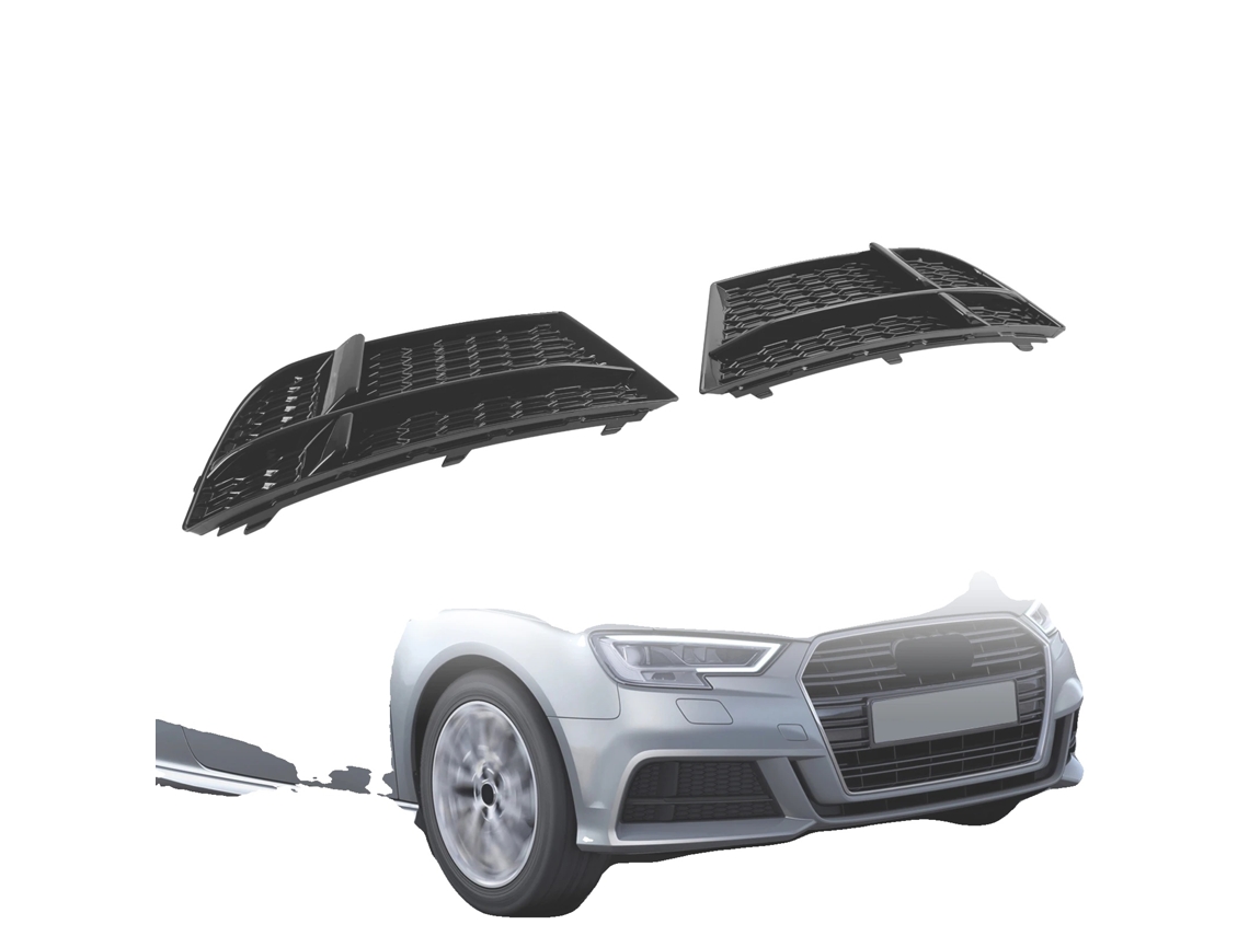 Rejilla de faros antiniebla para Audi A3 S Line 2016-2020, repuesto directo, plástico, izquierda y derecha, OEM