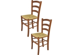 Conjunto de 2 Cadeiras T M C S Venice 320NO-110 (Castanho - 88x43x44 cm - Madeira)