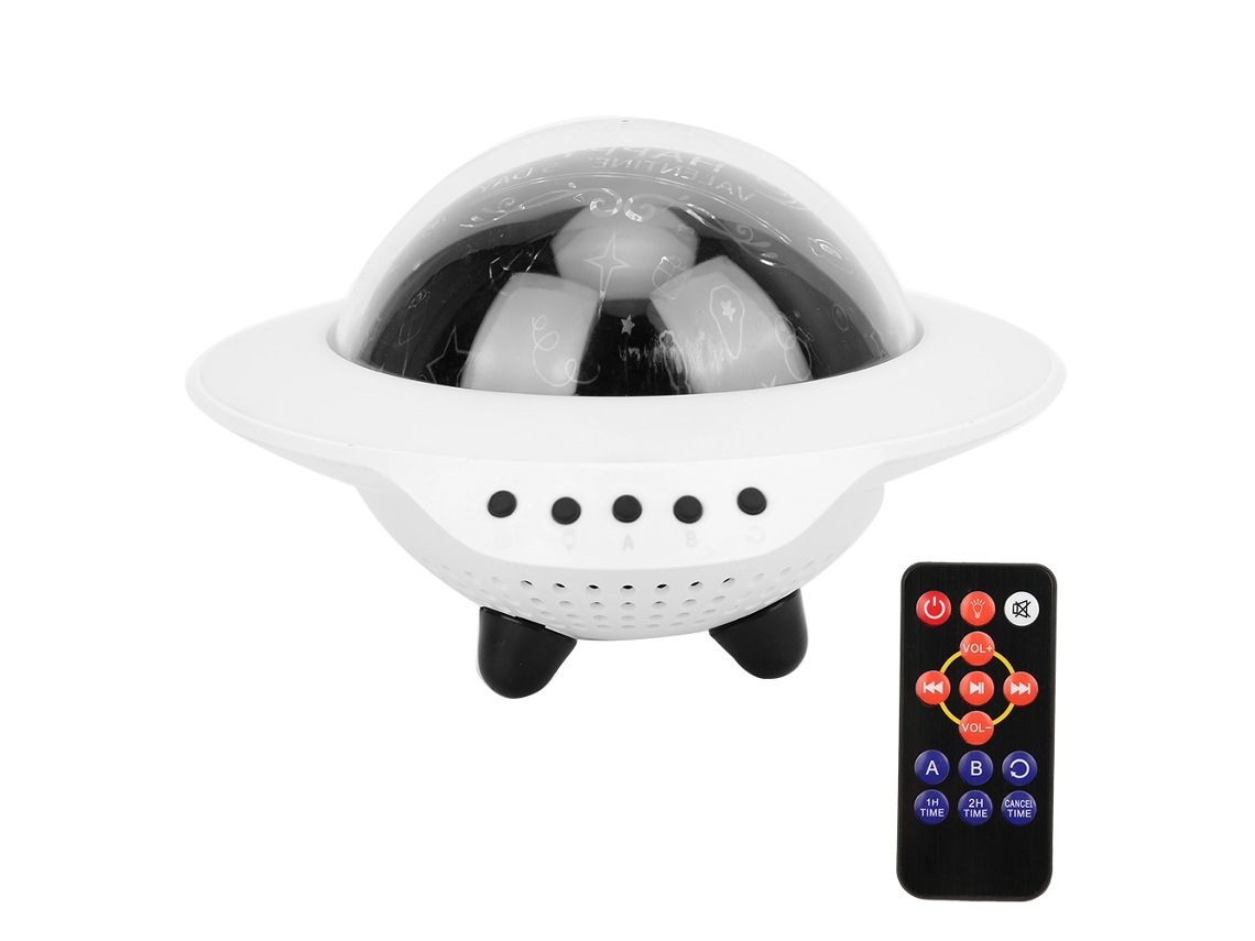 Lámpara proyector giratoria de cielo estrellado con altavoz Bluetooth