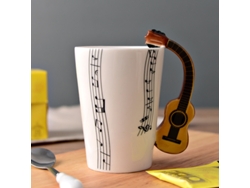 Taza de café única con diseño de guitarra musical, ideal como regalo para taza de cerámica y siurn