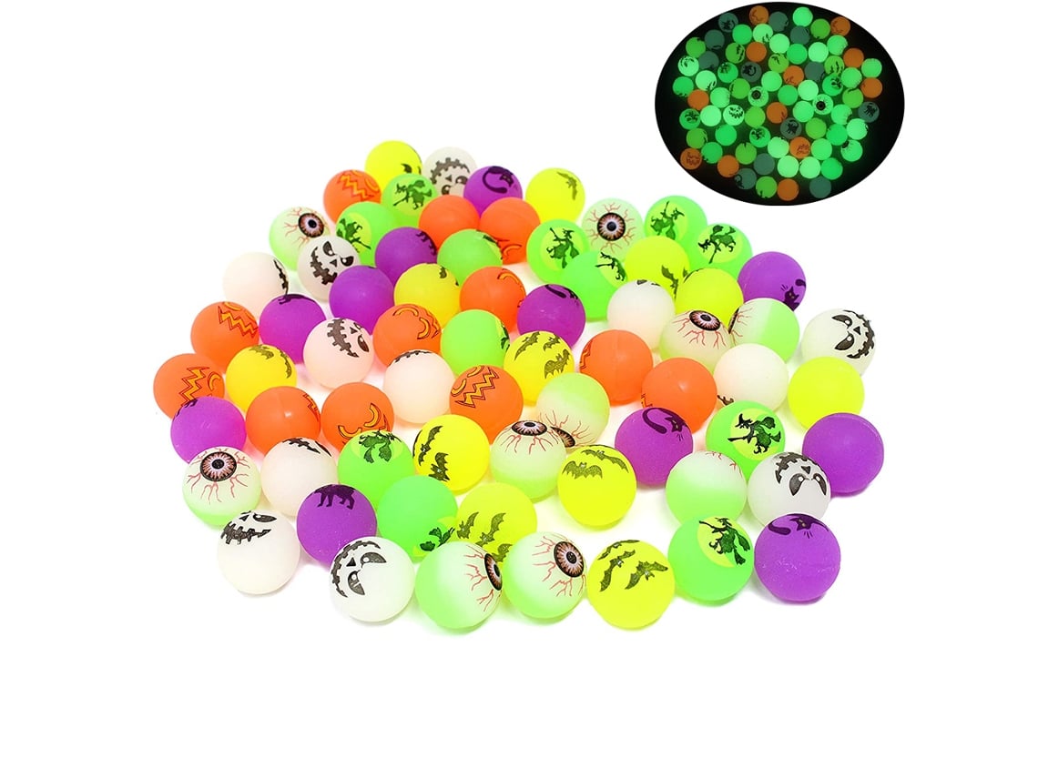 2026-72 Pelotas Rebotantes Luminosas De Halloween Para Fiestas Y Regalos De Tratamiento