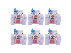 6pcs Mcb Dz47‑63 2p 6‑63a Interruptor De Circuito Mini Transparente Protección De Circuito