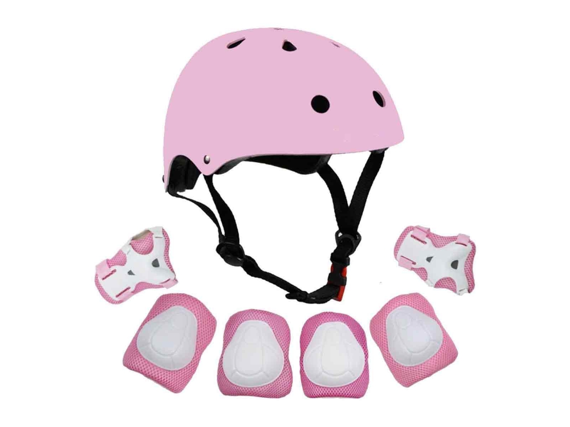 Casco infantil para niños activos, conjunto de equipos de protección ajustables multideportivos para ciclismo y skate, protección de seguridad ligera LAOPIPFU