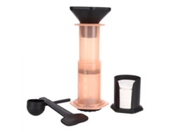 Cafetera portátil para el hogar con 400 filtros naranja