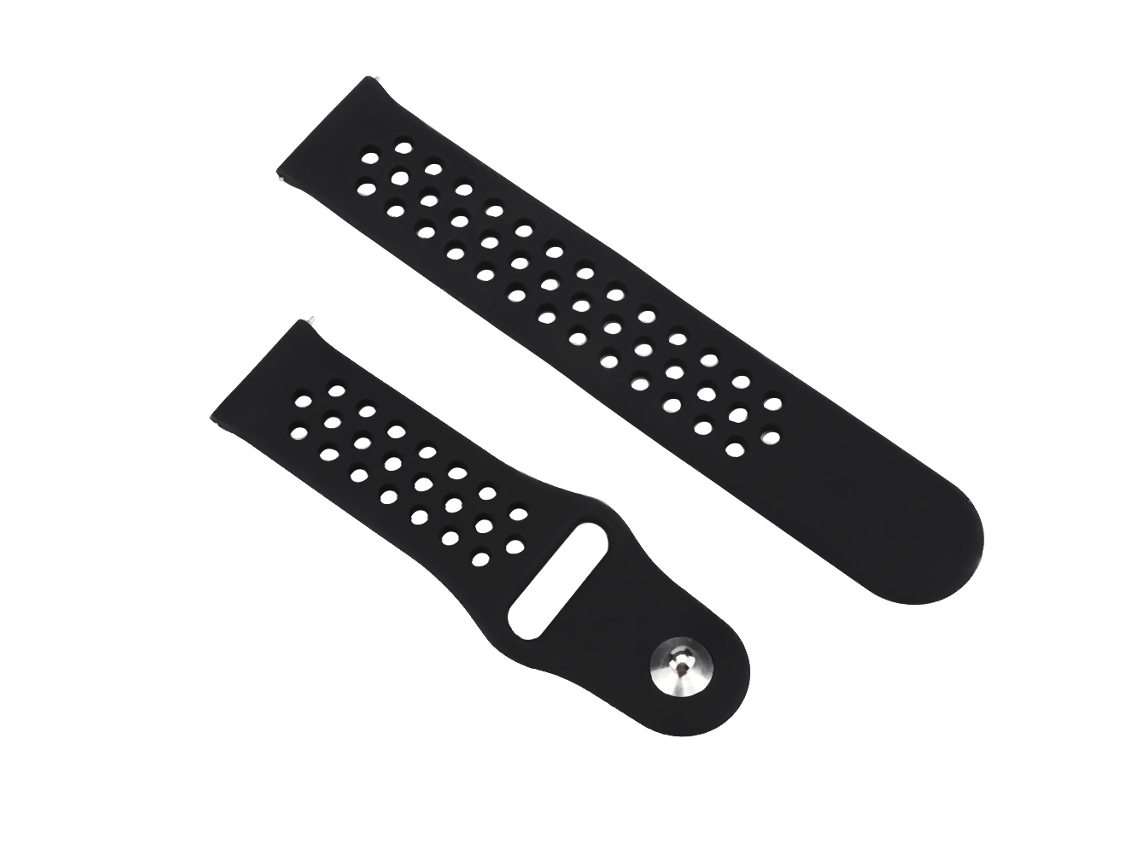 Correa de repuesto de silicona negra compatible con Huawei Watch de 22 mm