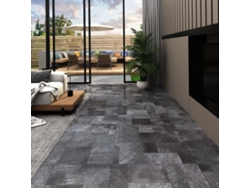 Lama Para Suelo Autoadhesiva Pvc Estructura Madera Gris 5,11 M²
