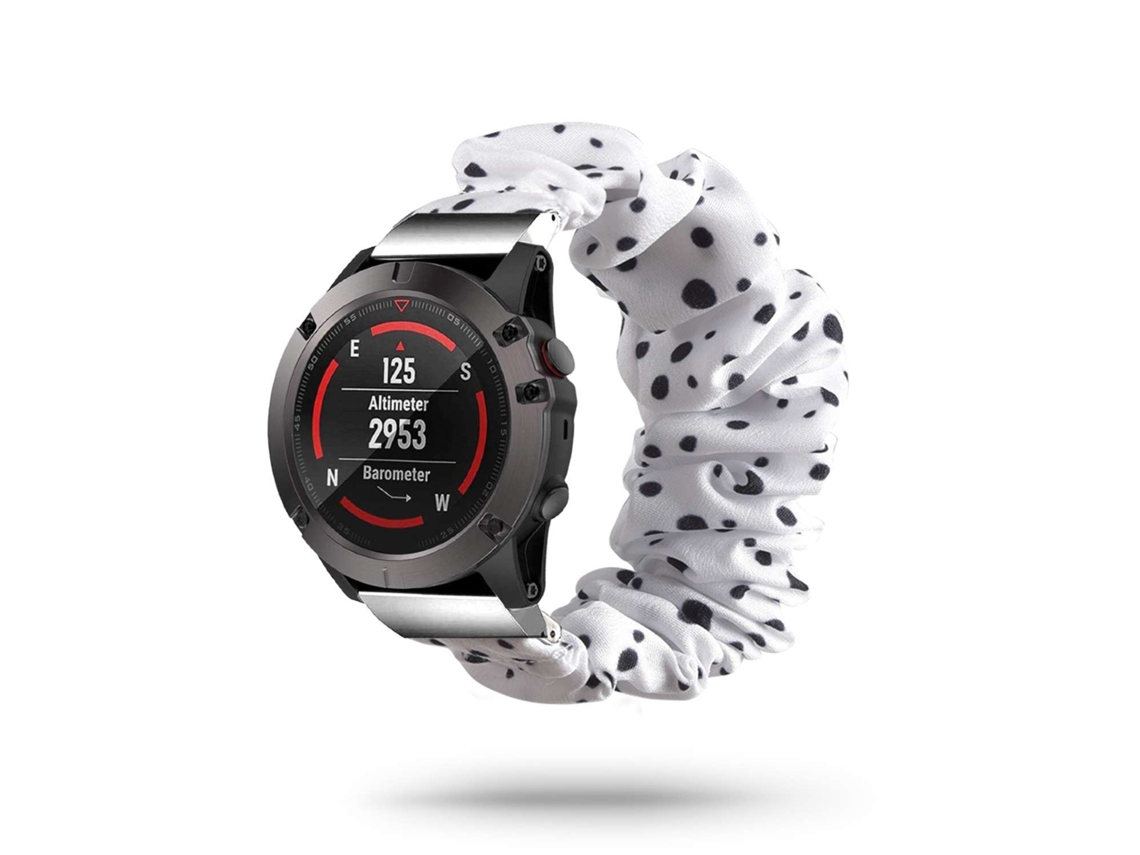 Correa Garmin D2 Delta Pulsera Scrunchie Negro y Blanco