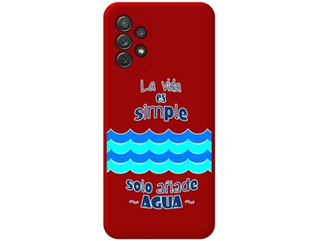 Carcasa Samsung Galaxy A72 TUMUNDOSMARTPHONE Agua Rojo