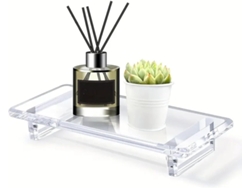 Bandeja Maquillaje Acrílico Encimera Soporte Transparente Antideslizante Organizador Decorativo Moderno