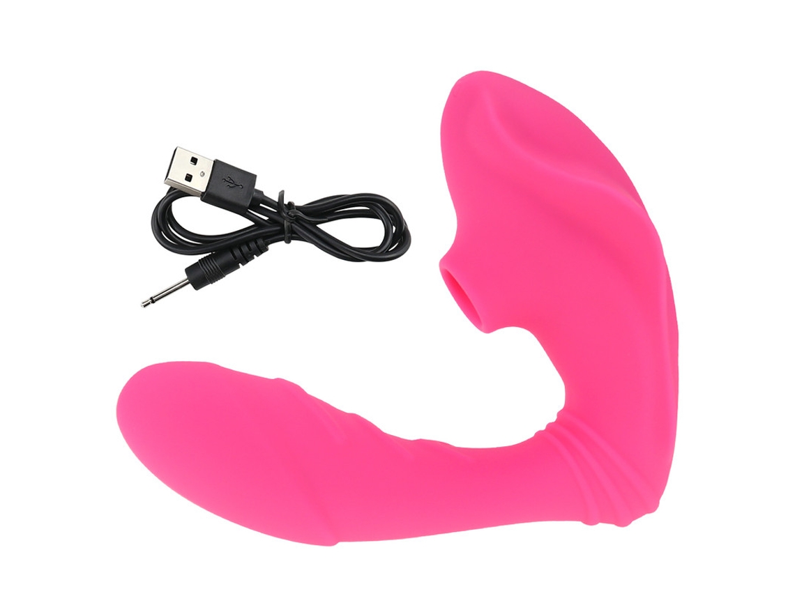 Vibrador De Masaje De Succin Porttil 2 En 1 Para Mujeres (rojo Rosa)