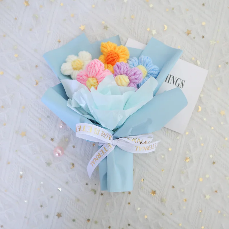 Ramos Miniatura De Profiteroles Tejidos A Crochet, Ramos Hechos A Mano, Arreglos Florales Tejidos.
