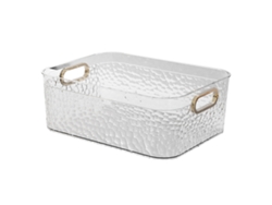 Organizador De Maquillaje De Acrílico Transparente, Ligero Y De Gran Capacidad Para Tocador - Dorado