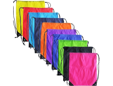 10 colores Mochila con cordón Bolsas Saco Paquete Cinch Tote Deporte Almacenamiento Bolsa de poliéster para gimnasio Viajar