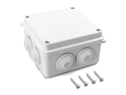 Caja De Conexiones Ip65 En Plástico Abs, Exterior Impermeable, Blanca, 100 X 100 X 70 Mm