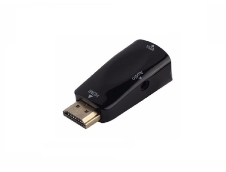 Adaptador Convertidor HDMI para VGA con Audio (Negro)