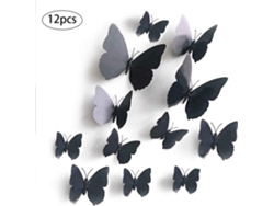 KOFIHETY Transformaciones artísticas de mariposas en 3D: pegatinas removibles que adornan superficies lisas con elegantes decoraciones caseras.