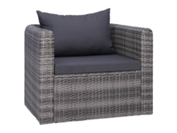 Silla Jardin VIDAXL Gris Polietileno