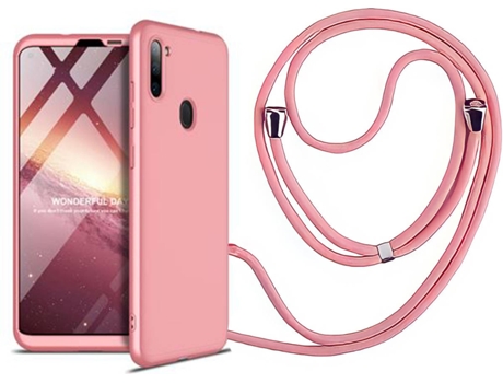 Funda Samsung M11 Slim Armor 360º con Collar Rosa