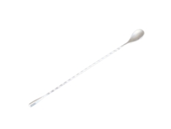 Cucharas mezcladoras de acero inoxidable con mango largo en forma de lágrima para café, vino y bebidas