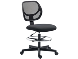 Silla Dibujo Reposapiés Altura Regulable Negra