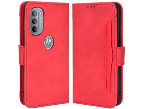 Funda Motorola Moto G31, G41 HFS-HOUSE Cartera Rojo