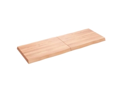 Tablero Mesa | Superficie De Mesa | Tablero De Escritorio Madera Tratada Borde Natural Marrón 140x50x(2-6)cm