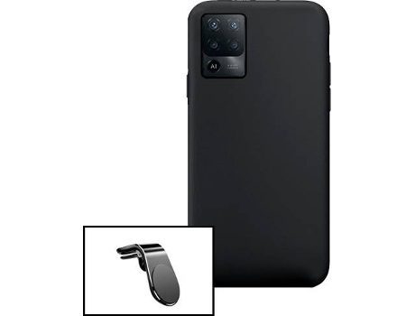 Carcasa + Soporte Oppo A94 PHONECARE Silicona Líquida Negro