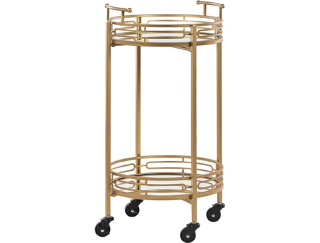 Carrito de cocina de metal dorado/negro efecto espejo BELIANI Farley